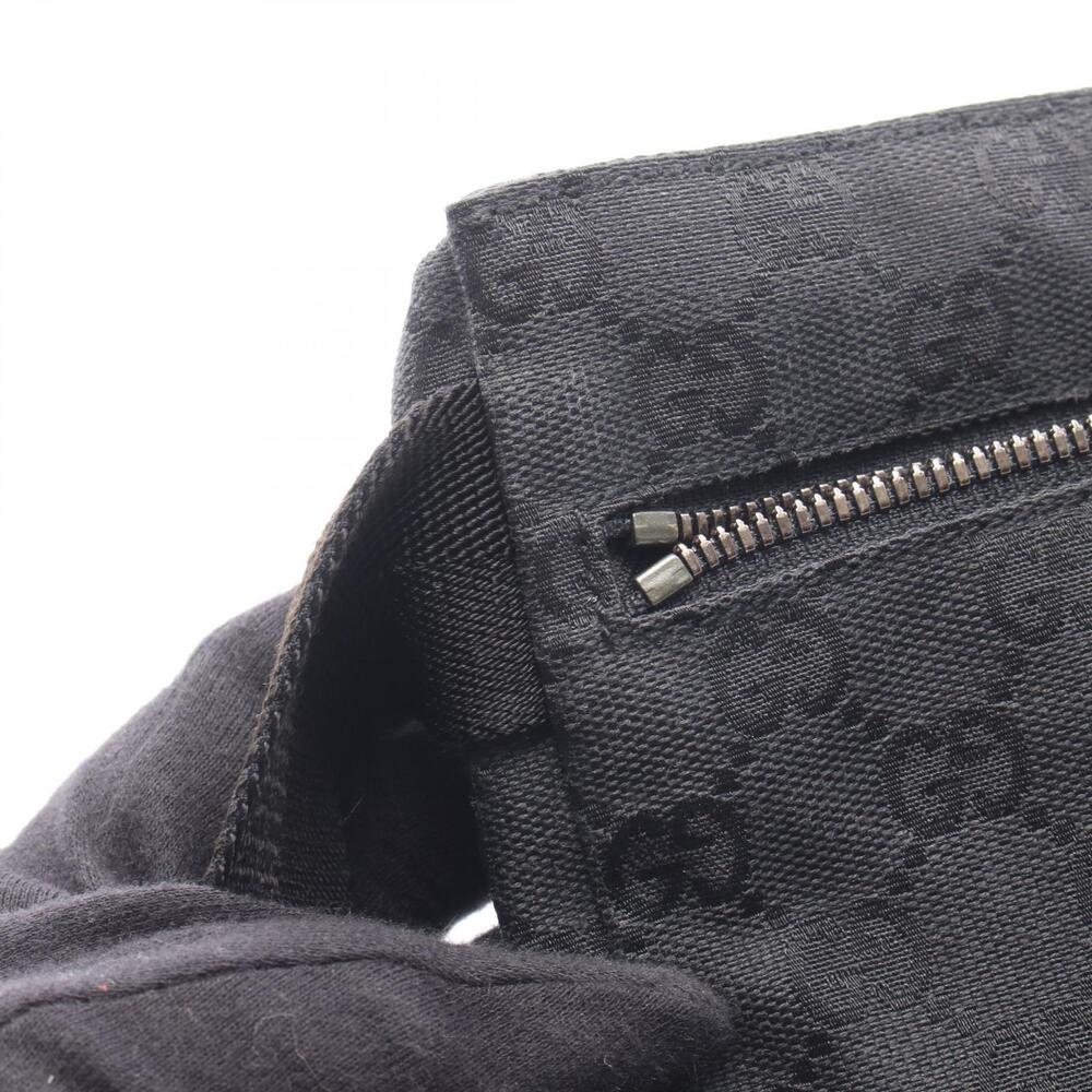 Gucci GG Canvas Waist Crossbody Belt Bag Body Leather Black - Picture 7 of 7